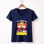 Snoopy Kansas City Chiefs 66th Anniversary 1960 2026 City skyline 5 Womens V Neck