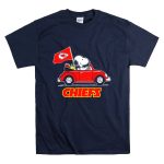 Snoopy Kansas City Chiefs Football Fan Car Ride T Shirt 7