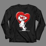 Snoopy Kansas City Chiefs Heart 4 Long Sleeves