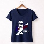 Snoopy Kiss Band Demon Make Up 5 Womens V Neck.jpg
