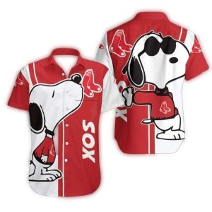 Snoopy Kiss Boston Red sox logo hawaiian shirt.jpg