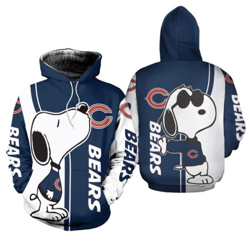 Snoopy Kiss Logo Chicago Bears Graphic All Over Print Hoodie 1.Jpg