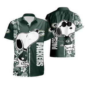 Snoopy Kiss Logo Green Bay Packers Tropical Vibes Hawaiian Shirt 1.jpg