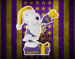 Snoopy LSU Tigers Banner