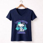 Snoopy Life Is Better With Mariners 5 Womens V Neck.jpg