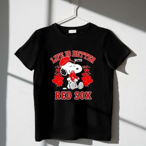 Snoopy Life Is Better With Red Sox Shirt