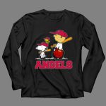Snoopy Los Angeles Angels Baseball Fans With Woodstock And Bat 4 Long Sleeves.jpg