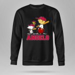 Snoopy Los Angeles Angels Baseball Fans With Woodstock And Bat 9 Sweatshirt.jpg