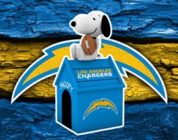 Snoopy Los Angeles Chargers Banner