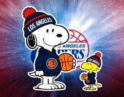 Snoopy Los Angeles Clipper Banner