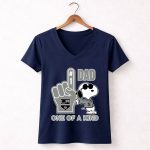 Snoopy Los Angeles Kings 1 Dad One Of A Kind 5 Womens V Neck.jpg