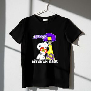 Snoopy Los Angeles Lakers Basketball Forever Win or Lose 1 T Shirt