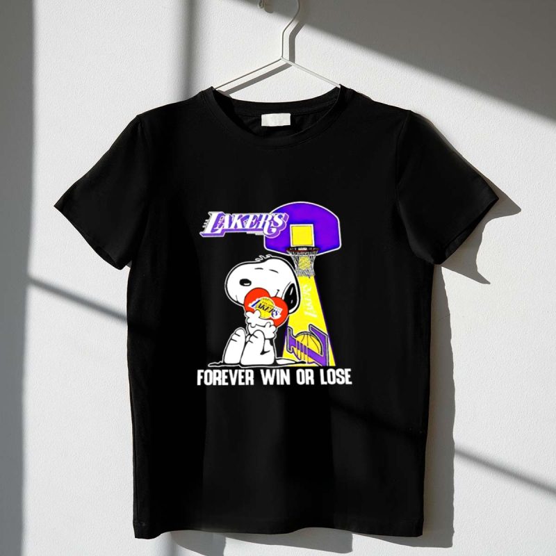 Snoopy Los Angeles Lakers Basketball Forever Win Or Lose 1 T Shirt