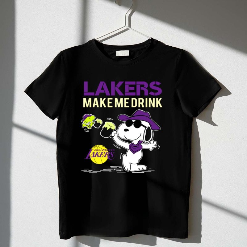 Snoopy Los Angeles Lakers Make Me Drink 1 T Shirt