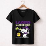 Snoopy Los Angeles Lakers Make Me Drink 6 Womens V Neck