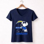 Snoopy Love Chargers Los Angeles 5 Womens V Neck