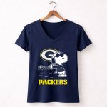 Snoopy Love Green Bay Packers Nfl Football Fans 5 Womens V Neck