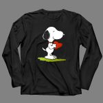 Snoopy Love Heart Hug Peanuts Cartoon 4 Long Sleeves