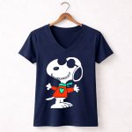 Snoopy Love Heart Sweater Sunglasses 5 Womens V Neck