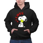 Snoopy Love Hearts Hugging Woodstock 2 Hoodie