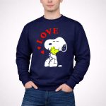Snoopy Love Hearts Hugging Woodstock 3 Sweatshirt