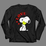 Snoopy Love Hearts Hugging Woodstock 4 Long Sleeves