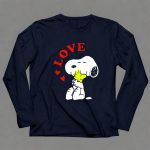 Snoopy Love Hearts Hugging Woodstock 6 Long Sleeves