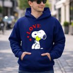 Snoopy Love Hearts Hugging Woodstock 8 Hoodie