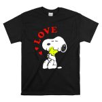 Snoopy Love Hearts Hugging Woodstock T Shirt 6