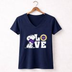 Snoopy Love Hug Logo LSU Tigers 5 Womens V Neck 1.jpg