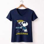 Snoopy Love Jacksonville Jaguars Jaguars 5 Womens V Neck