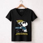 Snoopy Love Jacksonville Jaguars Jaguars 7 Womens V Neck