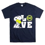 Snoopy Love Michigan Wolverines Peanuts Football T Shirt 7.jpg