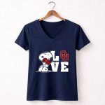 Snoopy Love Ou Oklahoma Sooners 5 Womens V Neck.jpg