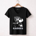 Snoopy Love Raiders Las Vegas Raiders NFL Football 7 Womens V Neck