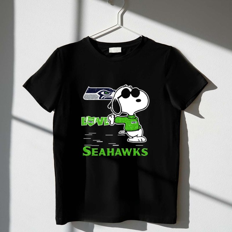 Snoopy Love Seahawks Seattle Football Iconic Peanuts Fandom 1 T Shirt