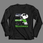 Snoopy Love Seahawks Seattle Football Iconic Peanuts Fandom 4 Long Sleeves