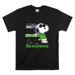 Snoopy Love Seahawks Seattle Football Iconic Peanuts Fandom T Shirt 6