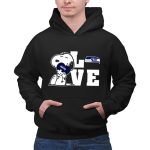 Snoopy Love Seattle Seahawks Heart Hugging Football Fan Peanuts Collaboration T Shirt T Shirt 2