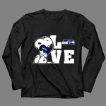 Snoopy Love Seattle Seahawks Heart Hugging Football Fan Peanuts Collaboration T Shirt T Shirt 4