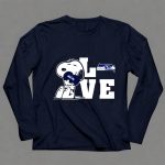 Snoopy Love Seattle Seahawks Heart Hugging Football Fan Peanuts Collaboration T Shirt T Shirt 41