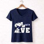 Snoopy Love Seattle Seahawks Heart Hugging Football Fan Peanuts Collaboration T Shirt T Shirt 5