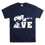 Snoopy Love Seattle Seahawks Heart Hugging Football Fan Peanuts Collaboration T Shirt T Shirt 7
