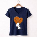 Snoopy Love Texas Longhorns Heart Snoopy Hug 5 Womens V Neck.jpg
