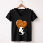 Snoopy Love Texas Longhorns Heart Snoopy Hug 7 Womens V Neck.jpg