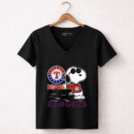 Snoopy Love Texas Rangers 7 Womens V Neck.jpg