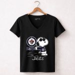 Snoopy Love Winnipeg Jets Jets 7 Womens V Neck.jpg