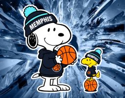 Snoopy Memphis Grizzlies Banner