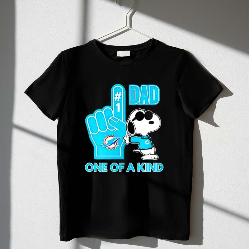 Snoopy Miami Dolphins 1 Dad One Of A Kind 1 T Shirt