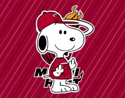 Snoopy Miami Heat Banner